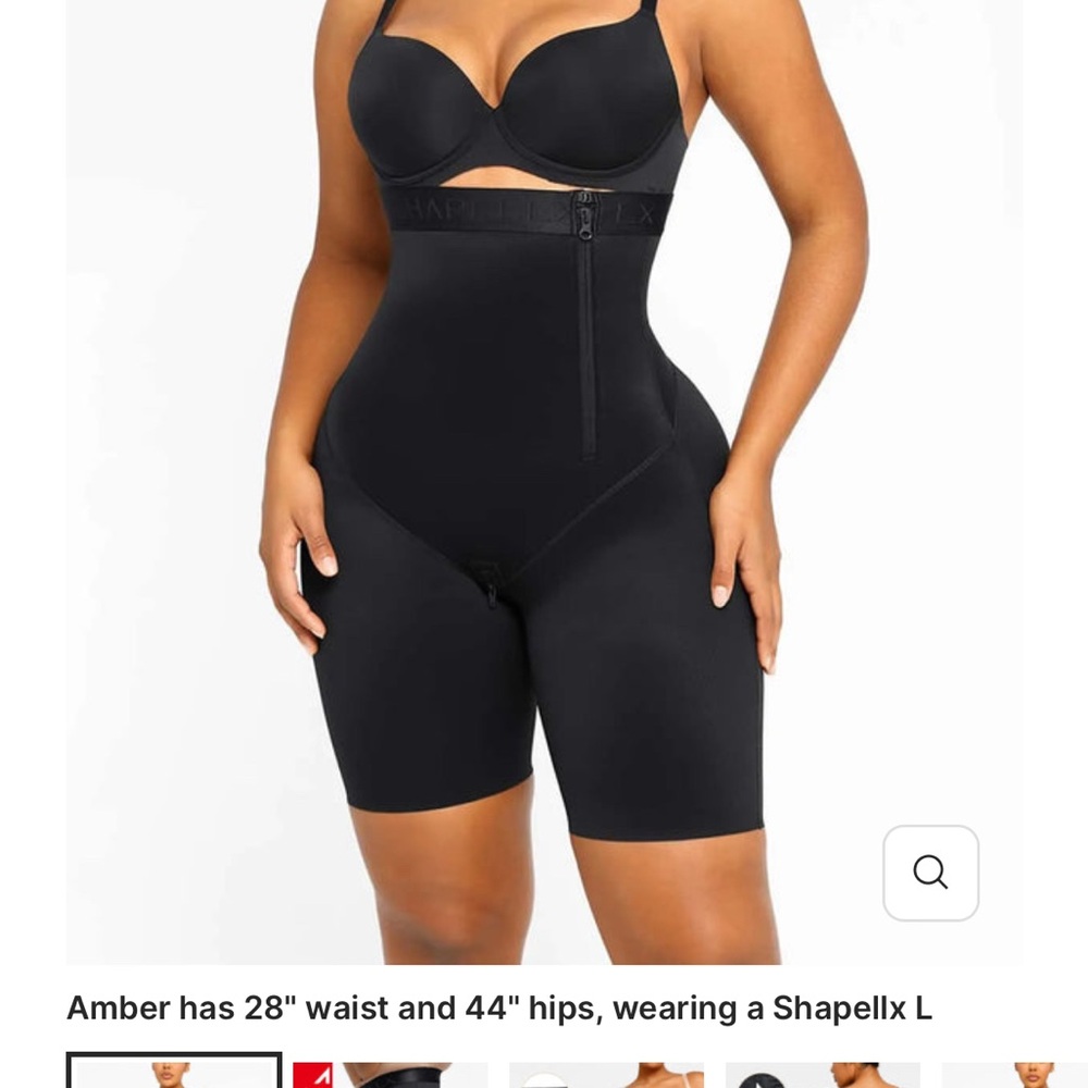 Shapellx Airslim Butt-Lifting High Waisted Shorts Size Large
